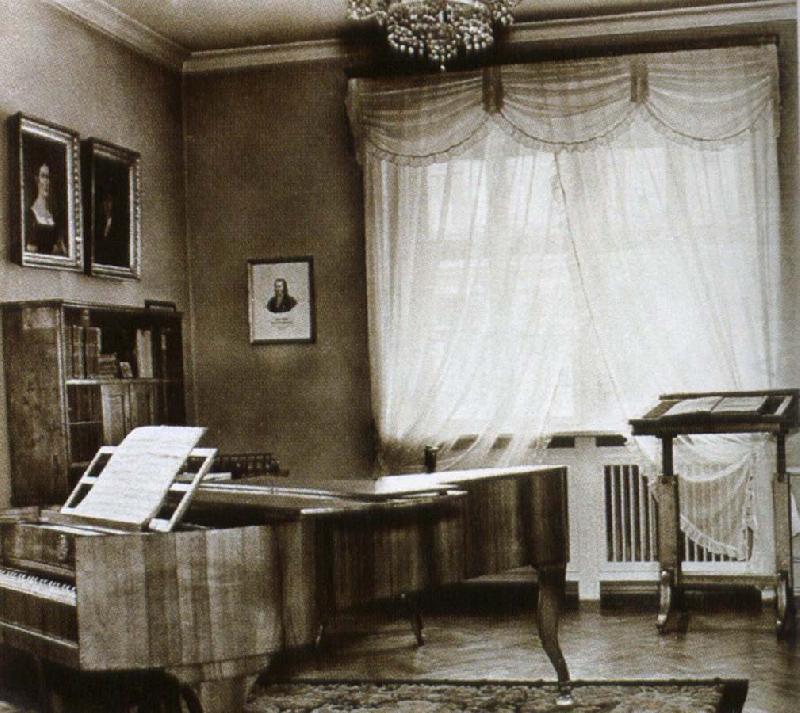 schumann s study at his home in zwickau, johannes brahms